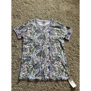 Vera Bradley Women’s Size Small PJ Top Paisley Print Multi Color Soft Cotton